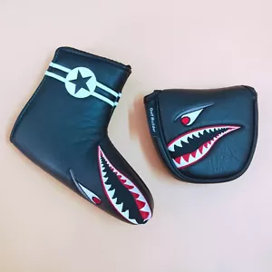 Shark Design Golf Mallet oder Blade Putter Head Cover Magnetverschluss - Bild 1 von 8