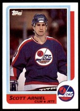 1986-87 Topps Scott Arniel . Winnipeg Jets #194