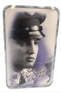 Elvis Presley Soldier Ceramic Sentiment Sign Wall Plaque - Picture 1 of 4