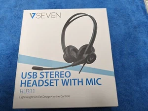 V7 HU311 Stereo Headphones / Headset with Microphone - Picture 1 of 7