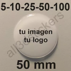 Pegatinas Personalizadas Logo Imagen Resina 50 mm Adhesivos Relieve 3D Negocio - Imagen 1 de 2