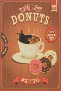 Serie RED Nueva Tarjeta Imagen 2023 4"x6" B3011 Donuts Frescos y Café - Imagen 1 de 5