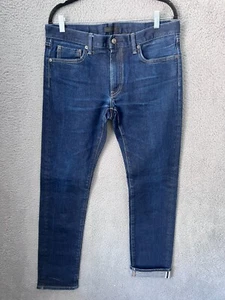 Uniqlo Jeans Herren 34x34 Blau Dark Wash Denim Selvedge Slim Straight Kaihara - Bild 1 von 15