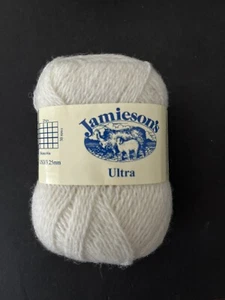 Jamieson's Ultra Yarn Natural White Lace Weight Shetland Wool Lamb's Wool - Picture 1 of 6