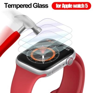 Case Cover Tempered Glass Protective film For Apple Watch 5 4 Screen Protectors - Photo 1 sur 14