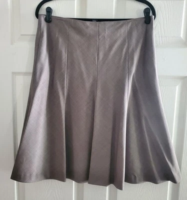 Banana Republic Stretch Gray Gored Flare Skirt Women's 10 NWT $69.99 - Image 1 of 4
