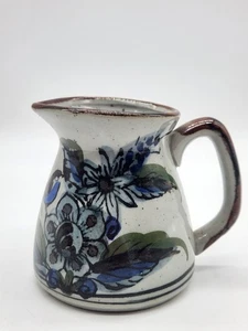Vintage Otagiri Stoneware Speckled Creamer with Flowers, Bird, Butterflies 3.5" - Picture 1 of 11