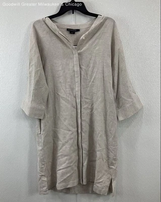 NWT Pendelton Tan Button Down Shirt Dress Women's Size Small - Image 1 of 3