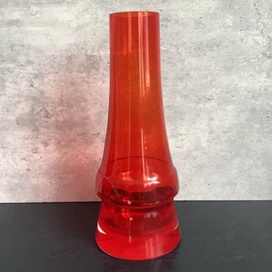 Riihimaki/Riihimaen Scandinavian MCM Retro Red Chimney Art Glass Vase 25cm - Picture 1 of 10