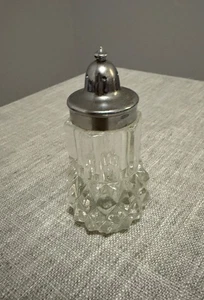 STERLING Silver Topped Crystal Sugar Shakers Antique - Picture 1 of 4