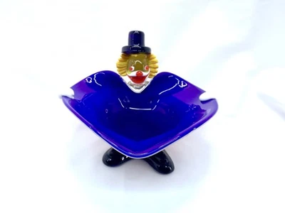 Vintage Murano Style Clown Blown Glass Bowl Figurine Art Glass - Image 1 of 4
