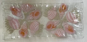 Vintage Sydenstricker Fused Glass Sea Shell Design Tray with Handkerchief edge - Picture 1 of 23