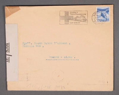 MayfairStamps Suiza 1944 Lugano Censurado a Buenos Aires Argentina Cubierta a Foto 1 de 2