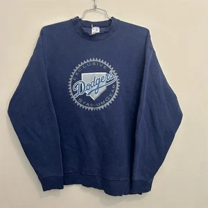 Vintage Los Angeles Dodgers Men's XL Blue Pullover Sweatshirt 90s - Picture 1 of 6