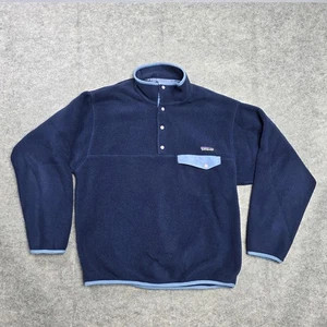 Pullover polar Patagonia Synchilla Snap-T para hombre mediano azul marino 25450F5 - Imagen 1 de 14