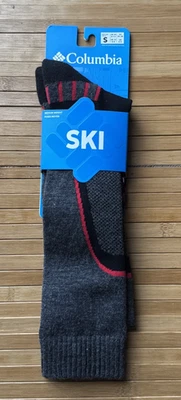 Columbia SKI Youth Thermolite Calcetines Sobre la Pantorrilla Negro/Rojo XS Talla 13-3 Nuevos Foto 1 de 2