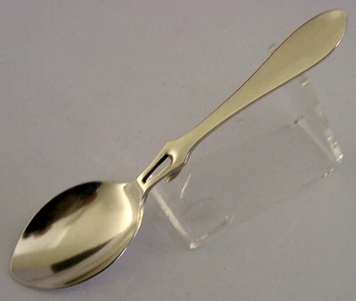 CUCHARA DE MIEL INGLESA EDUARDIANA PLATA ESTERLINA ENGANCHADA TRASERA 1908 ANTIGUA Foto 1 de 4