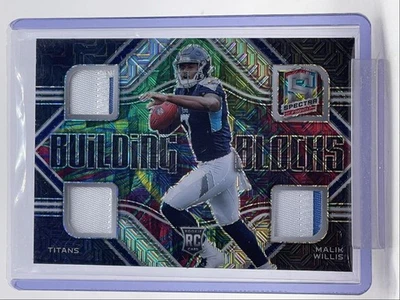 MALIK WILLIS 2022 SPECTRA ROOKIE BUILDING BLOCKS META PATCH RC /25 Q4876 - Image 1 of 2