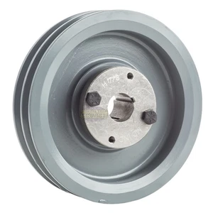 Cast Iron 6" Dual Groove Pulley for Belt A Section 4L with 7/8" Sheave Bushing - Picture 1 of 6