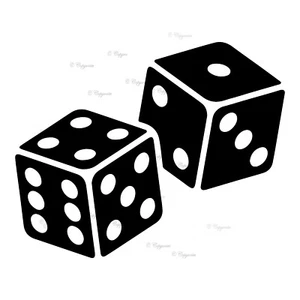 Dice Gaming die play Sticker - Dice Decal custom colours - Picture 1 of 12