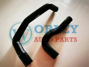 Black Hose For SKYLINE GTS25T RB25DET GTS ECR33 R33 1993-1998 Silicone Radiator - Picture 1 of 6