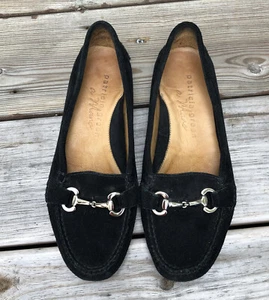 Patricia Green Black Suede Carrie Moccassin Size 6.5M - Picture 1 of 8