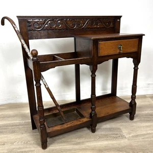 Consolle Antica in legno mobile da ingresso con cassetto e porta ombrelli 900 - Imagen 1 de 13