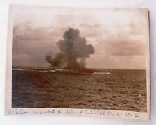 Photo Originale RICHELIEU SABANG JUIN 1945 Marine Nationale TIR DE 380 COMBAT 