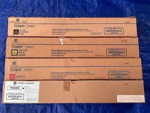 NEW! Lot of 4, Genuine Konica Minolta TN328AK/LY/LM/C Toner Cartridge - Picture 1 of 4