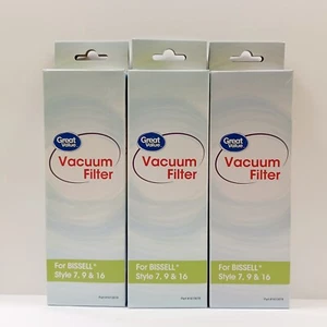 Lot of 3X Great Value BISSELL Style 7, 9, & 16 Post-Motor Vacuum Filter, 2349 - Picture 1 of 2