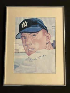 1953 Topps Signed Mickey Mantle 16x20 Lithograph By Gerry Dvorak #242/450 JSA - Picture 1 of 5