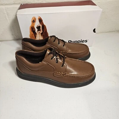 Мужские кожаные коричневые туфли-оксфорды Hush Puppies Gus H18772 размер 13 средние - Изображение 1 из 4