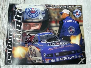 Signed Robert Hight Auto Club of SoCal Mustang Racing Promo Photo 8x10 Cardstock - Picture 1 of 3