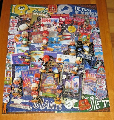 Springbok Football Fantasy Puzzle - Super Bowl NFL Collage - Assembled - Image 1 of 4