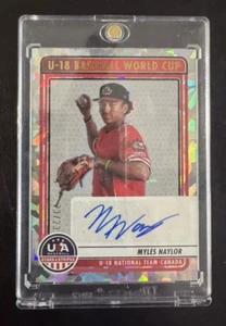 Myles Naylor Usa baseball stars&stripes /23 Cracked ice auto RC SSP Oakland A's - Picture 1 of 2