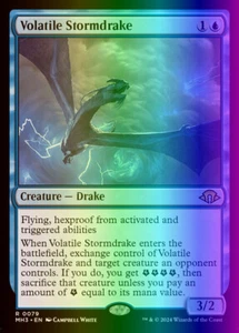 MTG Magic the Gathering Volatile Stormdrake (79/703) Modern Horizons 3 LP FOIL - Picture 1 of 1