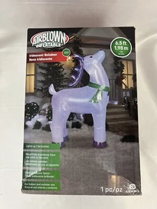New Airblown Inflatable Iridescent Reindeer 6.5 Ft - Picture 1 of 5