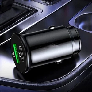 2 Port USB + TYPE C Super Fast Car Charger Adapter For iPhone Android Cell Phone - Photo 1 sur 8