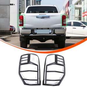 ABS Matte Black Tail Lamps Lights Cover For Mitsubishi L200 Triton 2019-2023 - Picture 1 of 9
