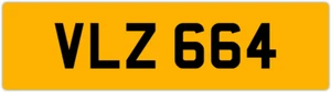 VLZ 664 V 3X3 DATELESS PRIVATE NUMBER PLATE VAL VICK VIC VIK VIN VINCE VIV VERN - Picture 1 of 1