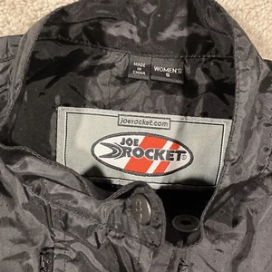 Joe Rocket Motorcycle Windbreaker Mens Small Black Weatherproof Jacket Full Zip - Picture 1 of 19