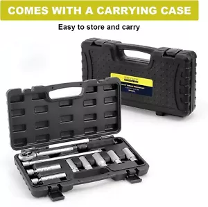 9-Piece Magnetic Spark Plug Socket Set with 3/8 Inch Drive Torque Wrench,72 Toot - Picture 1 of 8