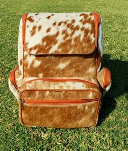 Real Cowhide Backpack -Travel Bag Diaper Bag School Bag Shoulder Bag Western Bag - Bild 1 von 3