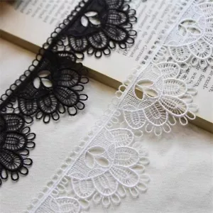 Scallop Water Wave Trim Lace Unique Leaf Sewing Lace for Cuff Garments 2 Yards - Picture 1 of 8