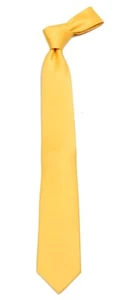 Boy's - Canary Yellow Solid Satin Necktie for School Weddings Formals - NWT - Picture 1 of 2