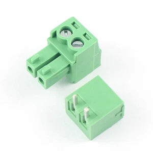 20Pcs 3.81mm Pitch 2 Pin Right Angle Screw Terminal Block Pluggable Connector - Imagen 1 de 8