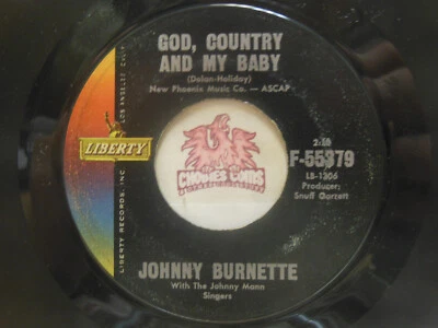 Johnny Burnette – God, Country And My Baby / Honestly I Do, 45 RPM, VG (7P) Foto 1 de 2