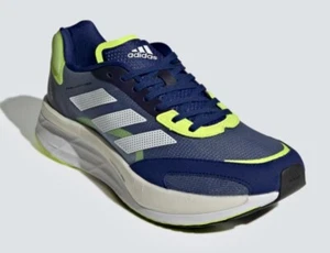 ADIDAS Adizero Boston 10 Victory Navy Blue Yellow Running Shoes Sneakers Mens 8 - Picture 1 of 11