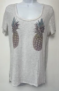 T-shirt donna rosa VS Victoria's Secret super morbida panna grigio ananas M B16 - Foto 1 di 7