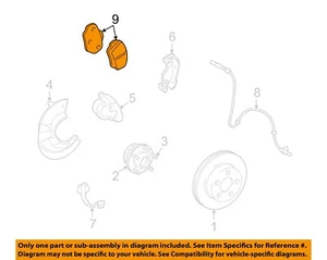 FORD OEM 05-11 Town Car Front Suspension Brake Components-Brake Pads 6W1Z2001B - Picture 1 of 2
